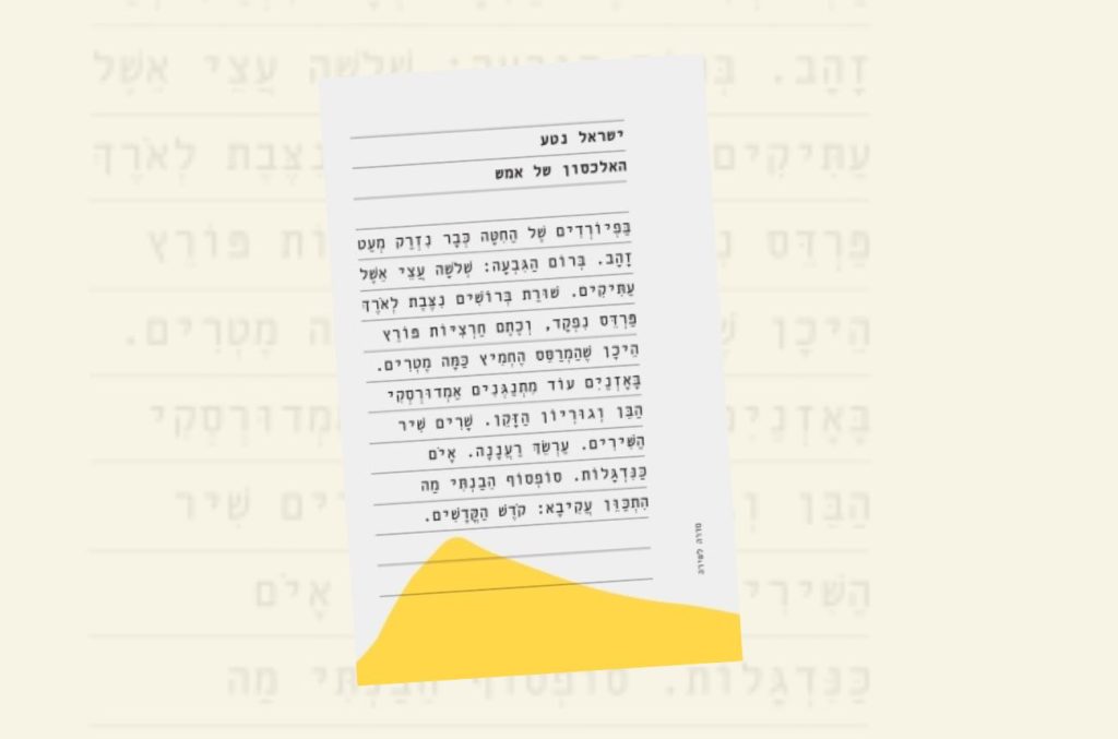 כריכת 'האלכסון של אמש' מאת ישראל נטע