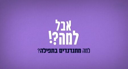 אבל למה- מנדנדים בתפילה